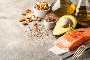 fibre and fats help with protein bloat